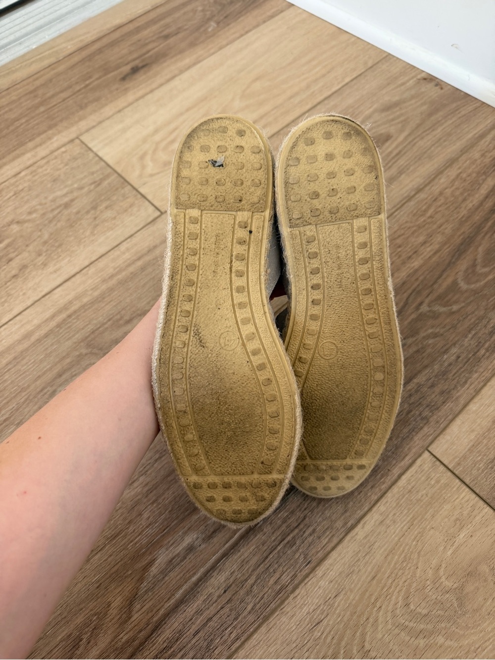 Verbenas Carmen Light Gray Suede Leather Espadrille Flats Summer - Picture 5 of 5